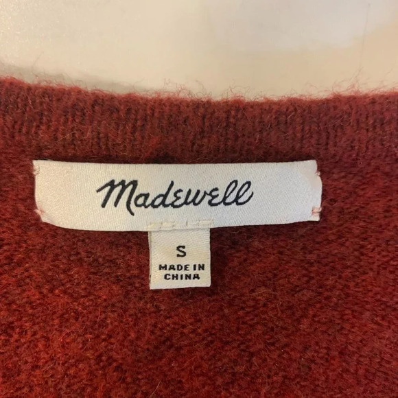Madewell‎ Women's Kent Merino Alpaca Blend Cardigan Sweater in Coziest Yarn SZ S - Picture 6 of 11